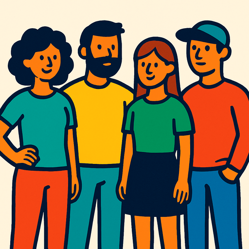 people.
In-Game asset.  2d.  High contrast.  No shadows