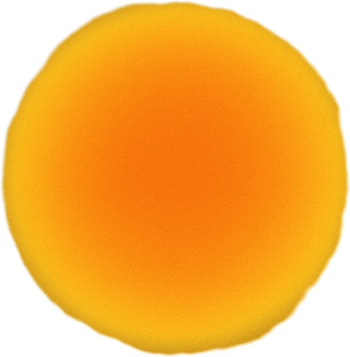 Soft, lingering light effect

```
- Center: Warm orange (#FF6600) at 40% opacity
- Middle: Yellow (#FFAA00) at 25% opacity  
- Edge: Transparent
- Shape: Perfect circle with very soft, wide falloff.
In-Game asset.  2d.  High contrast.  No shadows