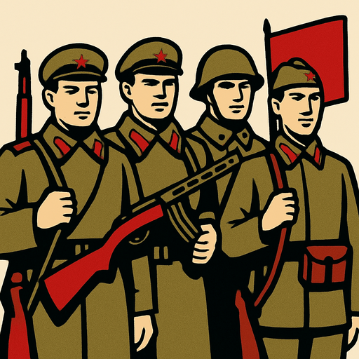 SOLDADOS SOVIETICOS.
In-Game asset.  2d.  High contrast.  No shadows