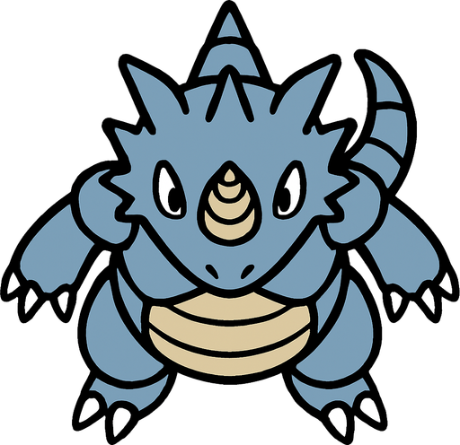 Rhydon, visto desde arriba.
In-Game asset.  2d.  High contrast.  No shadows