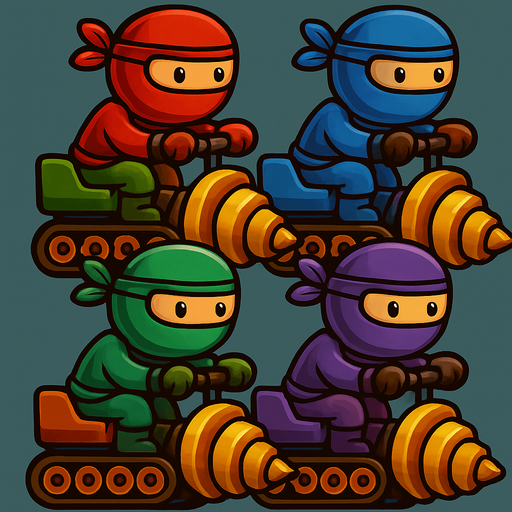 Same ninja character, with pack of all colors