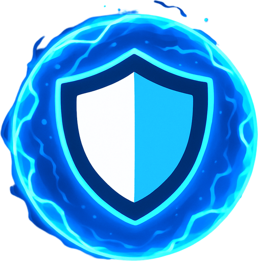 shield icon inside of a blue energy 
bubble.
In-Game asset.  2d.  High contrast.  No shadows