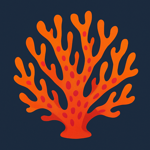 large coral.
In-Game asset.  2d.  High contrast.  No shadows