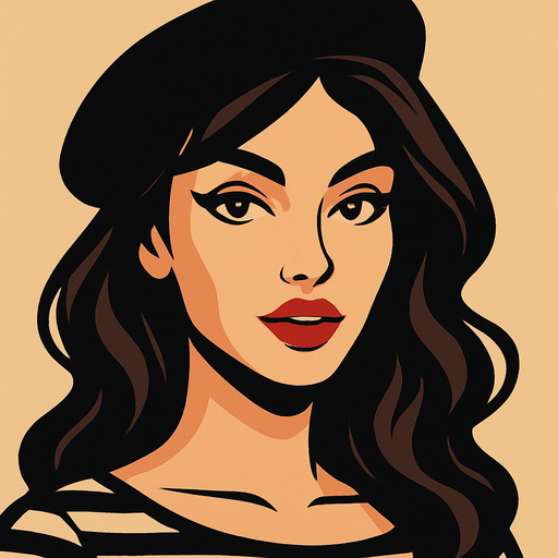 Sexy beautiful French Woman face
In-Game asset.  2d.  High contrast.  No shadows