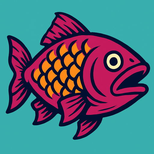 big fish.
In-Game asset.  2d.  High contrast.  No shadows
