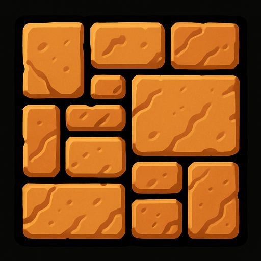 duvar (kare olsun düz kare ).
In-Game asset.  2d.  High contrast.  No shadows