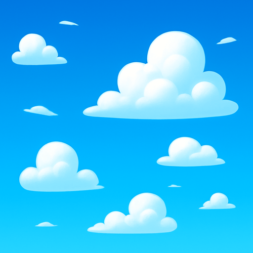 Oyun arka planı gökyüzü 3d pixar.
In-Game asset.  2d.  High contrast.  No shadows