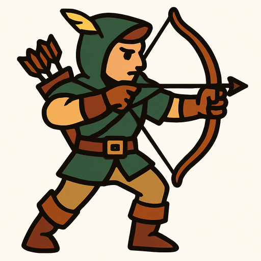 Archer.
In-Game asset.  2d.  High contrast.  No shadows