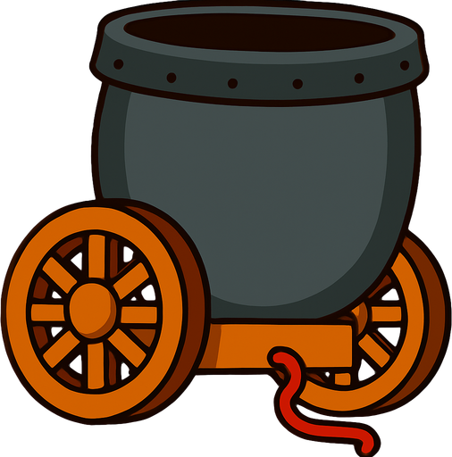 Agrega una rueda en la parte trasera del cañon.