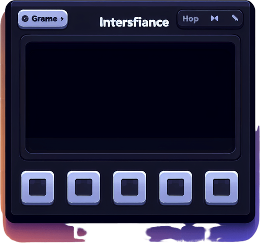 a basic empty ui popup with a black background.
Single Game Texture. In-Game asset. 2d. Blank background. High contrast. No shadows.