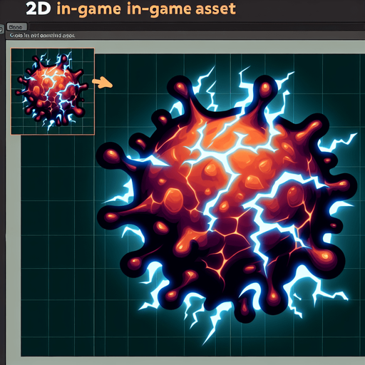 electrical alien amoeba.
Single Game Texture.  In-Game asset.  2d.  Blank background.  High contrast.  No shadows