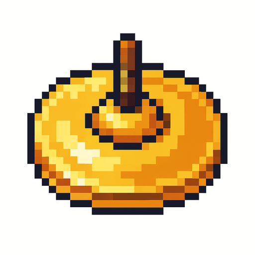 cymbal instrument pixel art 2d.
In-Game asset.  2d.  High contrast.  No shadows