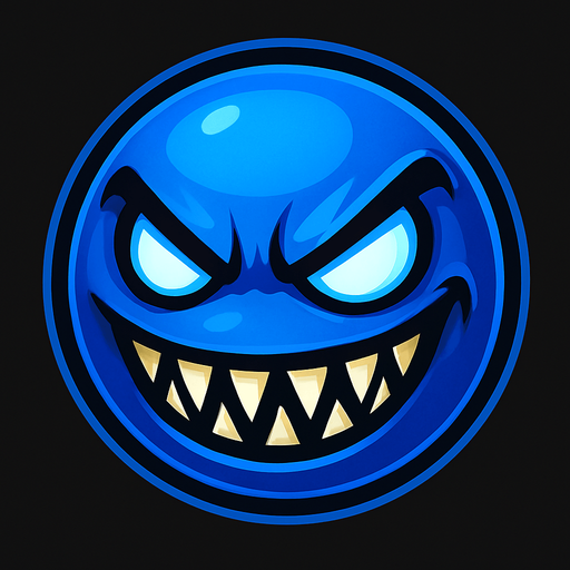 Make it a blue ball with a evil face.
In-Game asset.  High contrast.  No shadows