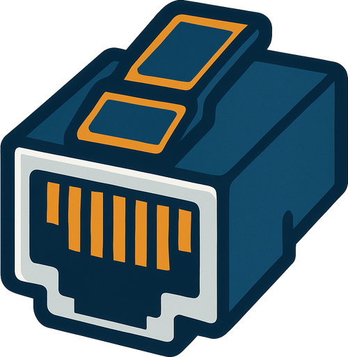 rj45 Connector.
In-Game asset.  2d.  High contrast.  No shadows