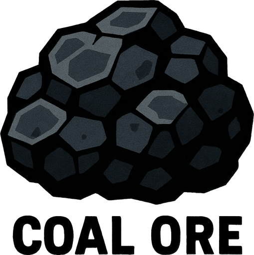 Coal ore.
In-Game asset.  2d.  High contrast.  No shadows