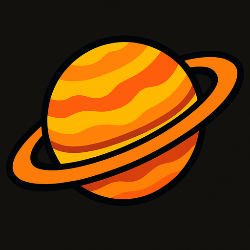Saturn.
In-Game asset.  2d.  High contrast.  No shadows