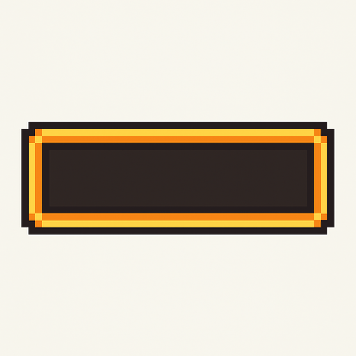 Info bar box 2d pixel art horizontal.
In-Game asset.  2d.  High contrast.  No shadows