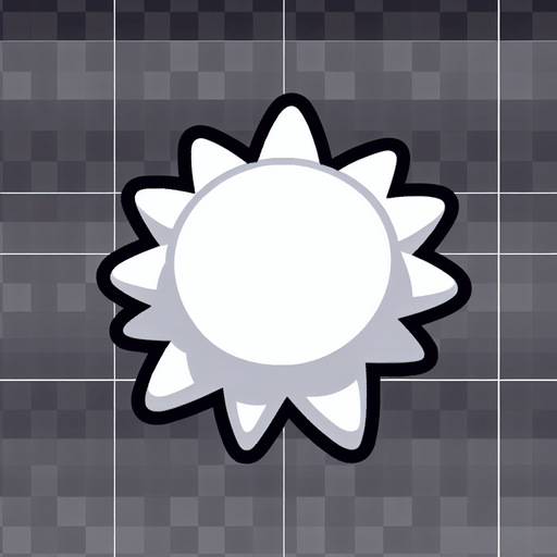Simple Cartoon Christmas particle. White. 
Single Game Texture. In-Game asset. 2d. Blank background. High contrast. No shadows.