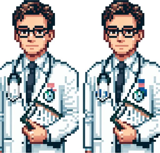 a sprite of a doctor.
a 2d sprite of a doctor