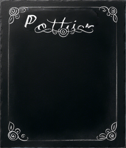"POTION" handwritten in chalk