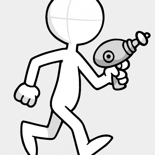 Add alien laser gun in hand