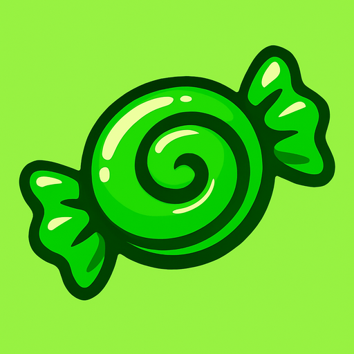 candy green.
In-Game asset.  2d.  High contrast.  No shadows
