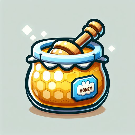 honey,cartoon,2d,blank background.
Single Game Texture.  In-Game asset.  2d.  Blank background.  High contrast.  No shadows