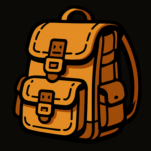 çanta.
In-Game asset.  2d.  High contrast.  No shadows