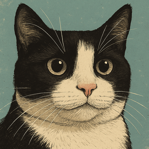 Not the hand with the cat.