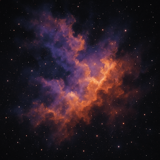Top view of space cloud.