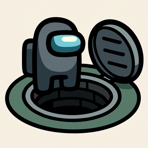 among us sewerEntrance.
In-Game asset.  2d.  High contrast.  No shadows