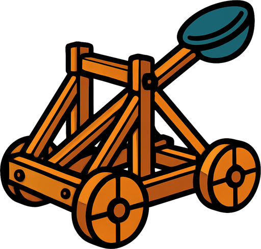 catapult.
In-Game asset.  2d.  High contrast.  No shadows