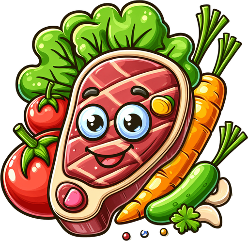 a cartoon steak