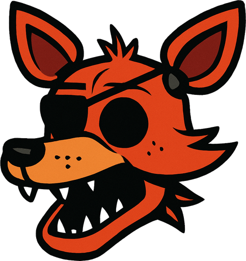 foxy head.
In-Game asset.  2d.  High contrast.  No shadows