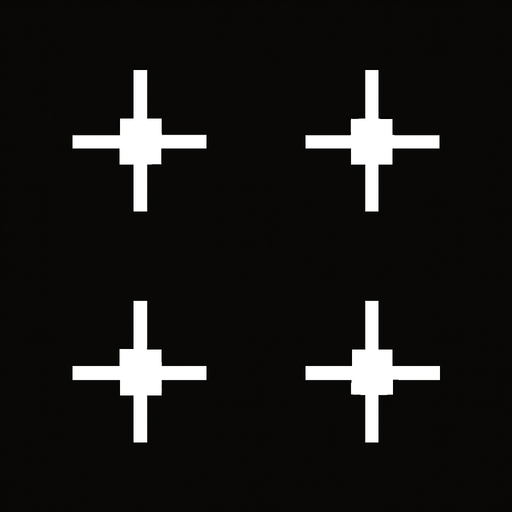 Пиксельные мималистичные звездочки видом сверху белого цвета
In-Game asset.  2d.  High contrast.  No shadows