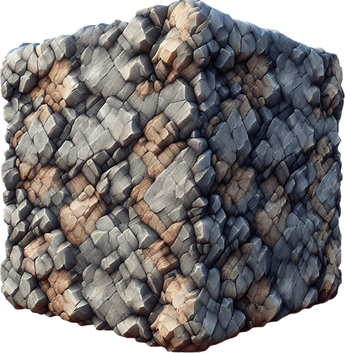 A square tileable rock terrain tile WITHOUT BBORDER.
Single Game Texture. In-Game asset. 2d.  No shadows. No Border