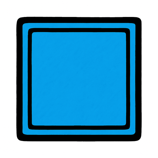Un cuadrado azul.
In-Game asset.  2d.  High contrast.  No shadows