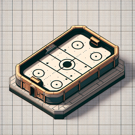 amusement arcade Air hockey table. Top view..
Single Game Texture. In-Game asset. 2d. Blank background. High contrast. No shadows.