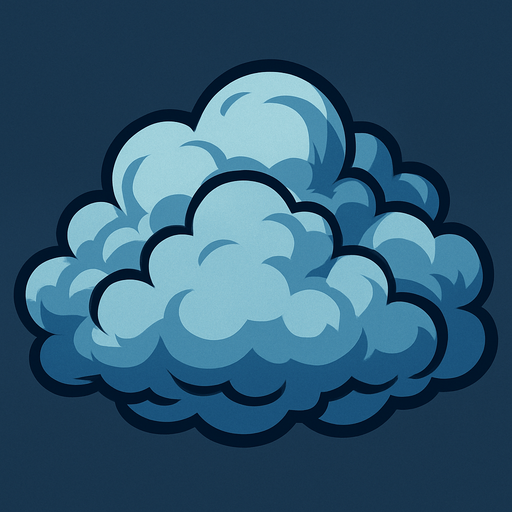 cloudy.
In-Game asset.  2d.  High contrast.  No shadows