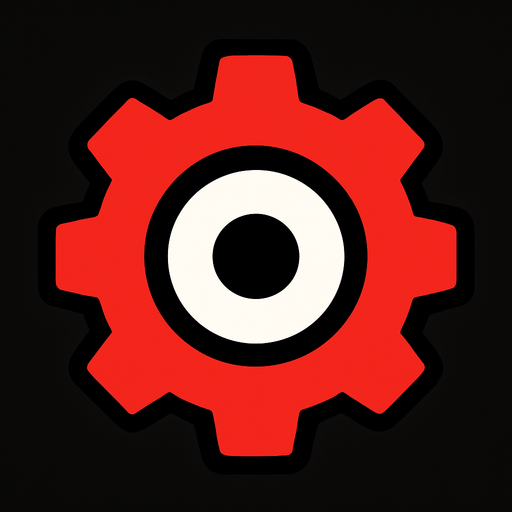 Settings icon.
In-Game asset.  2d.  High contrast.  No shadows