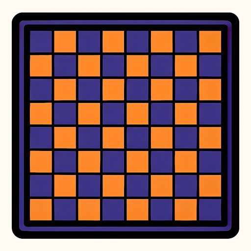 Kareli bir oyun alanı.
In-Game asset.  2d.  High contrast.  No shadows