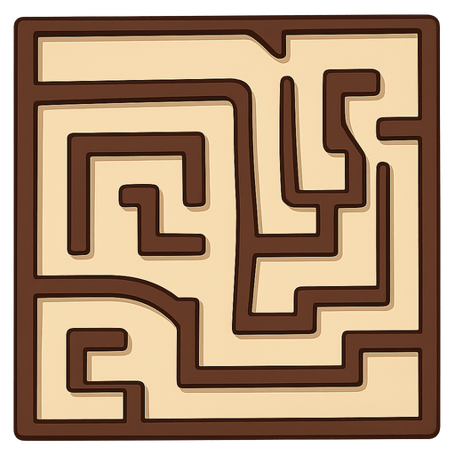 a maze
. No background. Transparent background. Blank background. No shadows. 2d. In-Game asset. flat