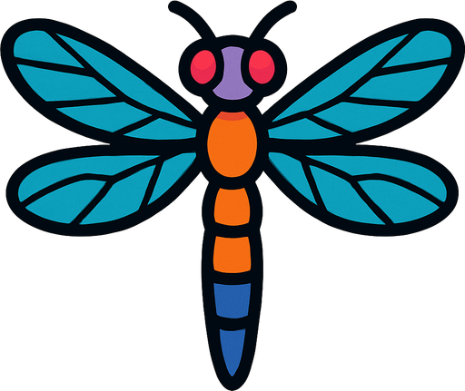 Libellule.
In-Game asset.  2d.  High contrast.  No shadows