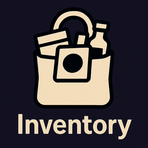 solot de inventario.
In-Game asset.  2d.  High contrast.  No shadows