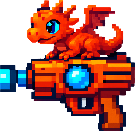 add a dragon baby on top of gun