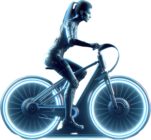 sci fi bike with person riding facing right side
Single Game Texture.  In-Game asset.  High contrast.