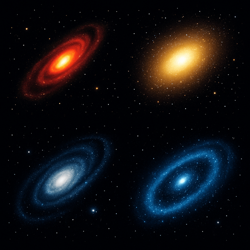 random galaxies realistic.
In-Game asset.  2d.  High contrast.  No shadows
