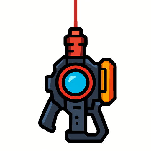 bird's eye view laser weapon 1024x.
In-Game asset.  2d.  High contrast.  No shadows