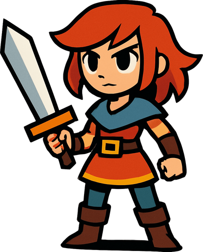 Full body person.
In-Game asset.  2d.  High contrast.  No shadows