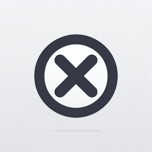 grey cancel icon.
UI